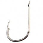 Iseni Barbed Long Shank Hooks, Bright Tin, 50 pcs