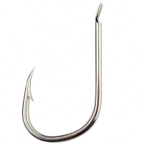 Iseni Barbed Long Shank Hooks, Bright Tin, 50 pcs