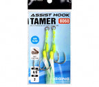 Fish Skin Jig Double Hook, UV Glow Green, 1/0–4/0 – product photo