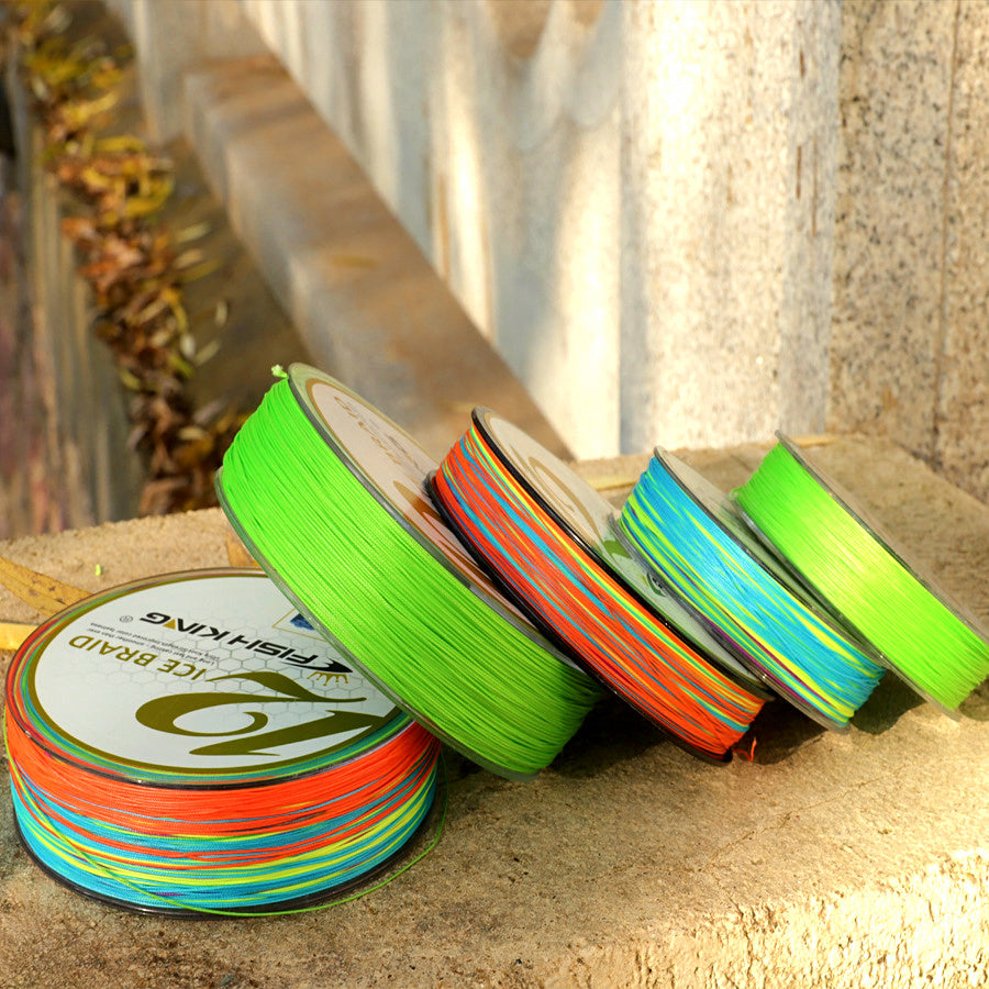 12-Strand PE Braided Line, 100/150/300 m, Multicolor/Green – product photo