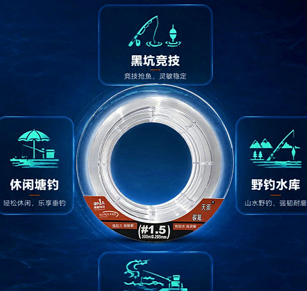 Clear Nylon Fishing Line, Main & Leader, No. 0.2–20 – product photo