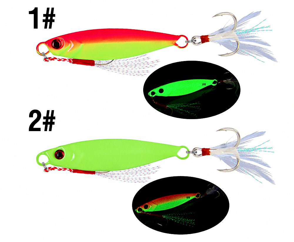 Casting Metal Jig Lure, 7–40 g (0.25–1.4 oz), Glow – product photo