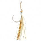 Glow Feathered Single Jig Hooks, 3-Pack, Sizes 3/0–9/0