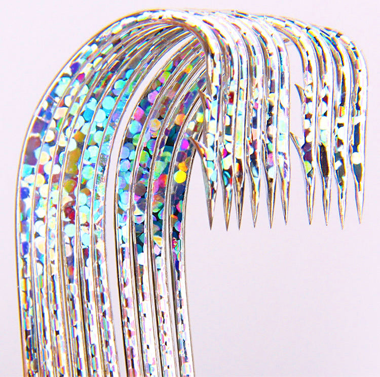 Long Shank Cutlassfish Hooks, Size 3/0, High Carbon Steel