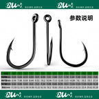 Barbed Iseni Hooks with Tube, Eyed, Sizes 4–20, 20/40/60 Pack – product photo