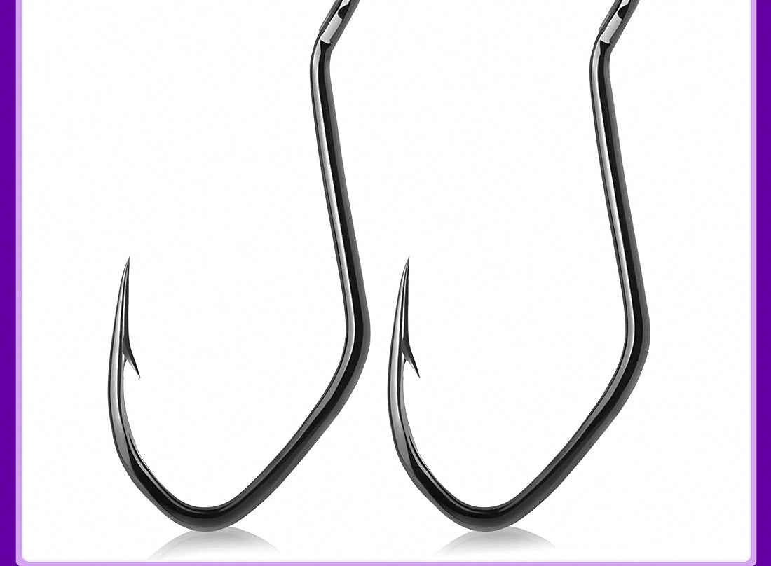 Barbed Live Bait Hook, High Carbon Steel, 1/0–10/0, 25 pcs – product photo