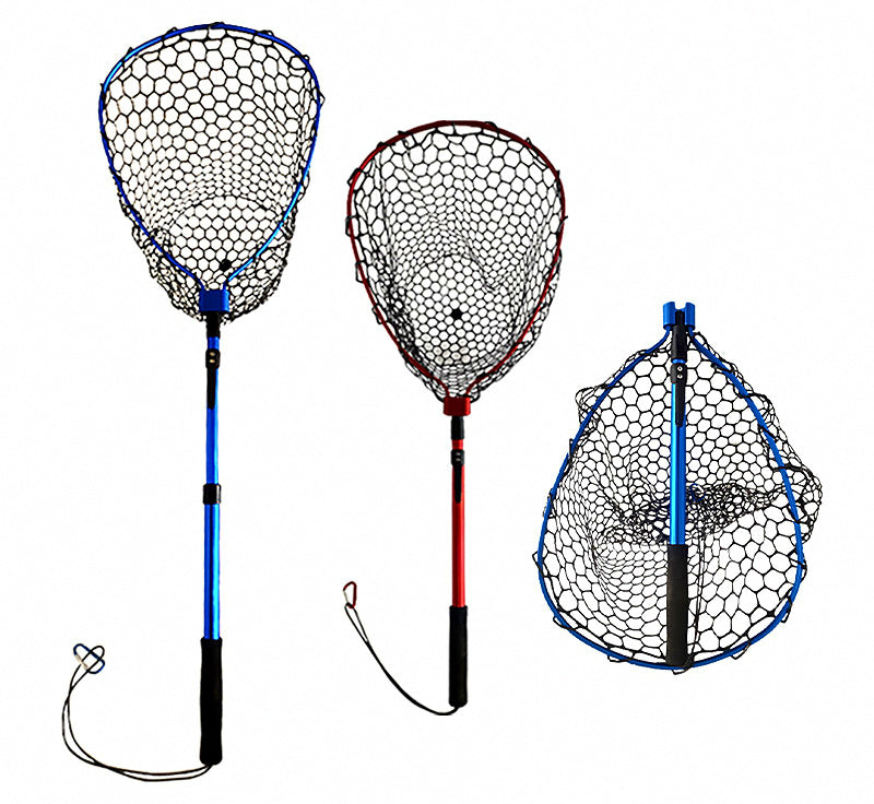 Folding Landing Net, Silicone or Mono Mesh, Aluminum Frame – product photo