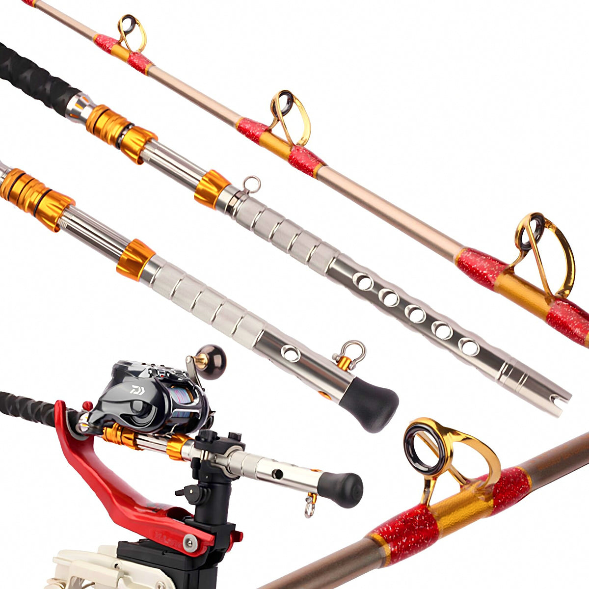 Solid Fiberglass Boat Rod for Electric Reel, 1.8–2.4 m (5.9–7.9 ft) – product photo