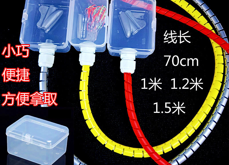Pre-Tied Glow Hooks on Line, Barbed, Boxed Set – product photo