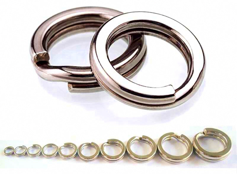 304 Stainless Steel Split Rings, Flat Double Ring, 25 pcs – product photo