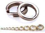 304 Stainless Steel Split Rings, Flat Double Ring, 25 pcs – product photo
