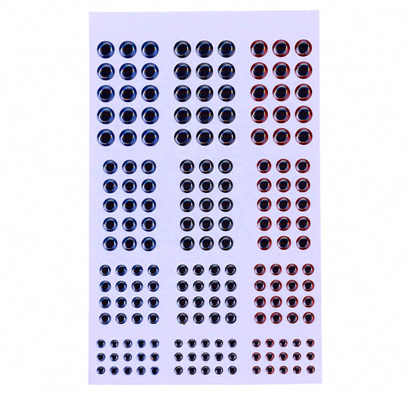 3D Fish Eye Stickers for DIY Lures, 183 pcs, 3–6 mm – product photo