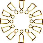 Stainless Steel Safety Pin Snap Quick Connectors, 10-15 Pack