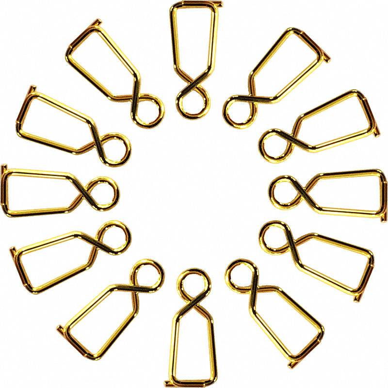 Stainless Steel Safety Pin Snap Quick Connectors, 10-15 Pack