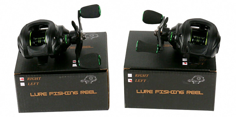 Baitcasting Reel, 7.2:1 Gear Ratio, Metal Spool, Black Green – product photo