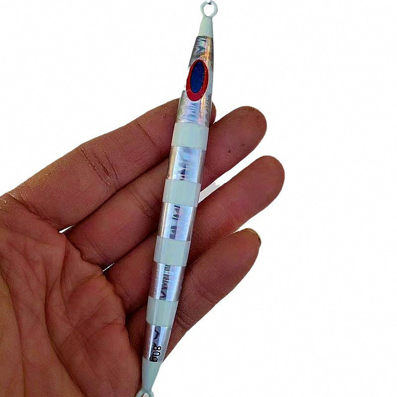Glow Stripe Metal Jig, 80–500 g (2.8–17.6 oz)