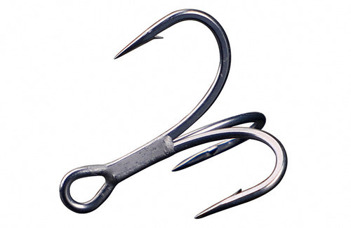 Rust-Resistant Barbed Treble Hooks, Sizes 2–12 – product photo