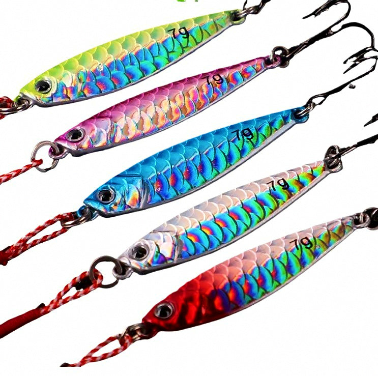 Double Hook Metal Jig, 10 Assorted, 7–30 g (0.25–1.1 oz)