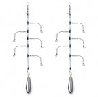 Anti-Tangle Multi-Hook Rig Set with Sinker & Bell, Sizes 3–13