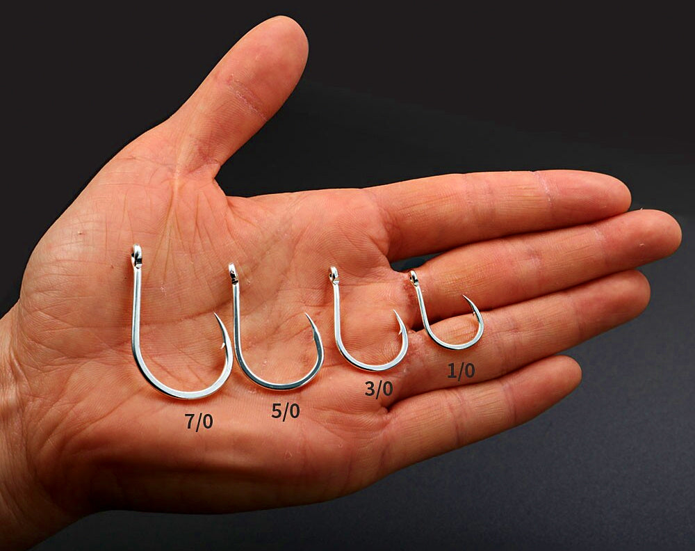 Single Hooks for Metal Jigs, Barbed, Sizes 1/0–7/0 – product photo