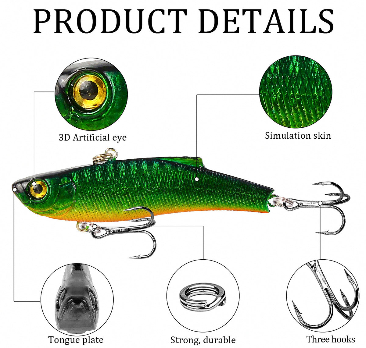 Vibrating Vib Swimbait Lure, 7 cm (2.8 in) 18 g (0.6 oz) – product photo