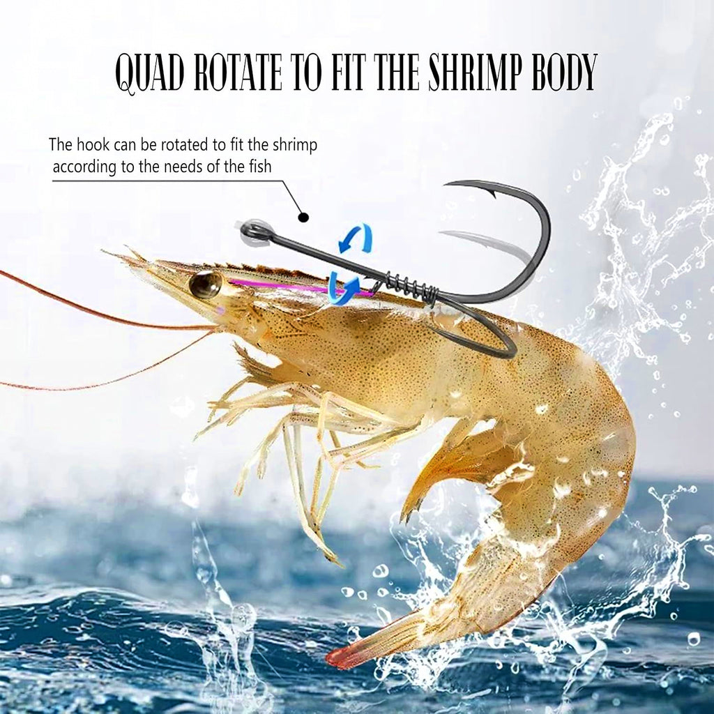 Spring Live Shrimp Hooks, Barbed White Nickel, 1/0–5/0 – product photo