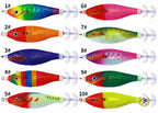Glow Wooden Shrimp Squid Jig, Round Belly, Horizontal Style – product photo