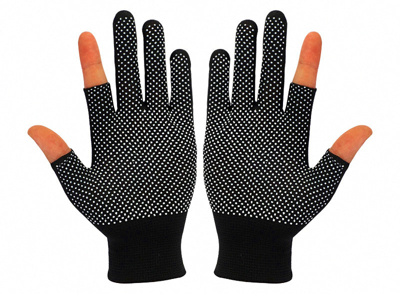 13-Gauge Nylon Fingerless Work Gloves, Dotted Grip – product photo