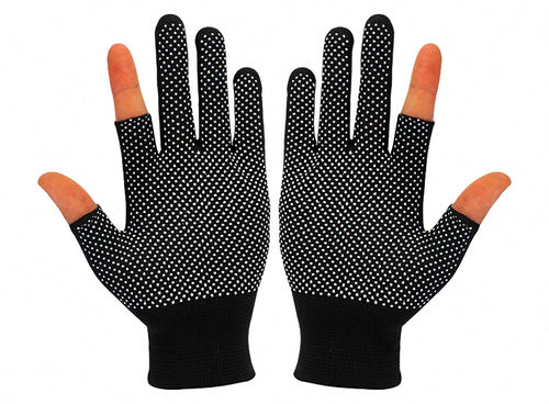 13-Gauge Nylon Fingerless Work Gloves, Dotted Grip – product photo