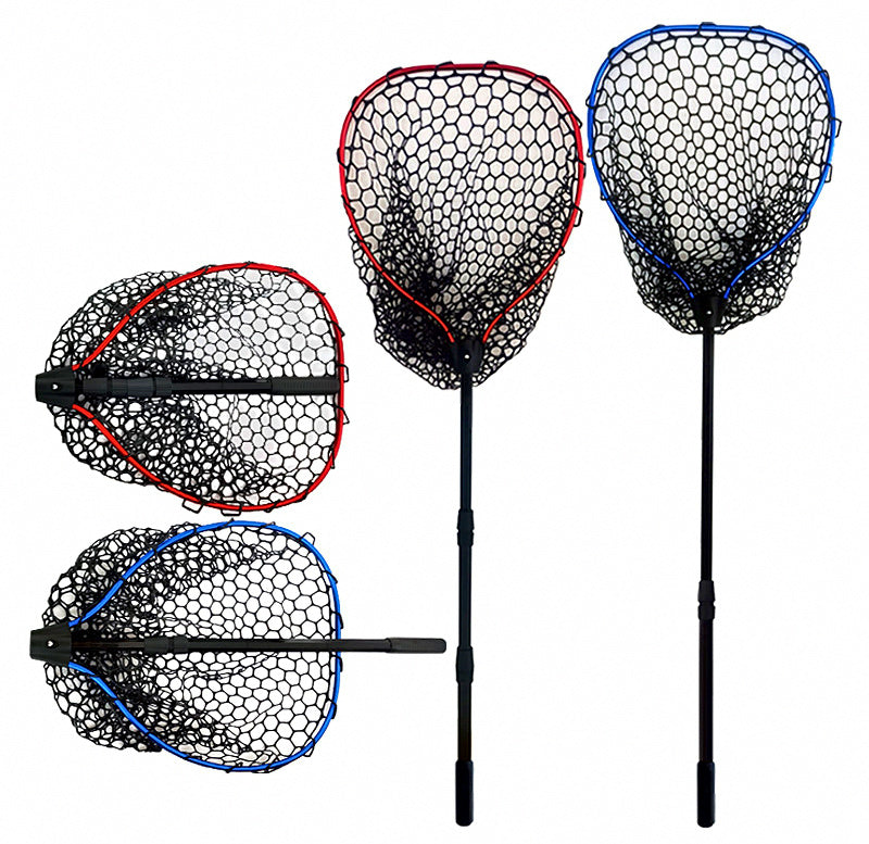Telescoping Landing Net, Aluminum, 42x46 cm Hoop, 162-168 cm – product photo