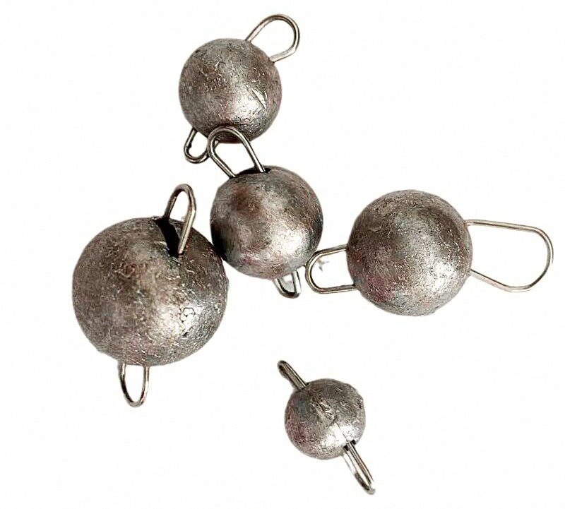 Round Quick-Release Texas Rig Sinker, 50 Pack, 0.12–0.74 oz – product photo