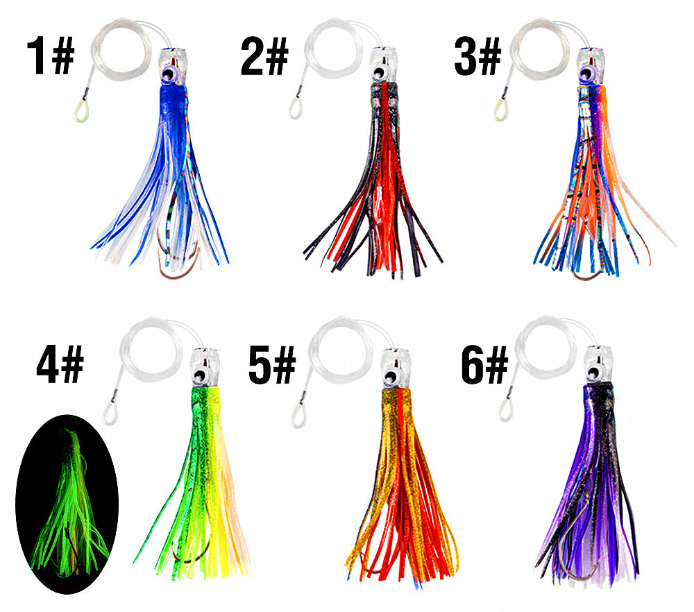 Trolling Squid Skirt Lure, 17 cm (6.7 in) & 25 cm (9.8 in) – product photo