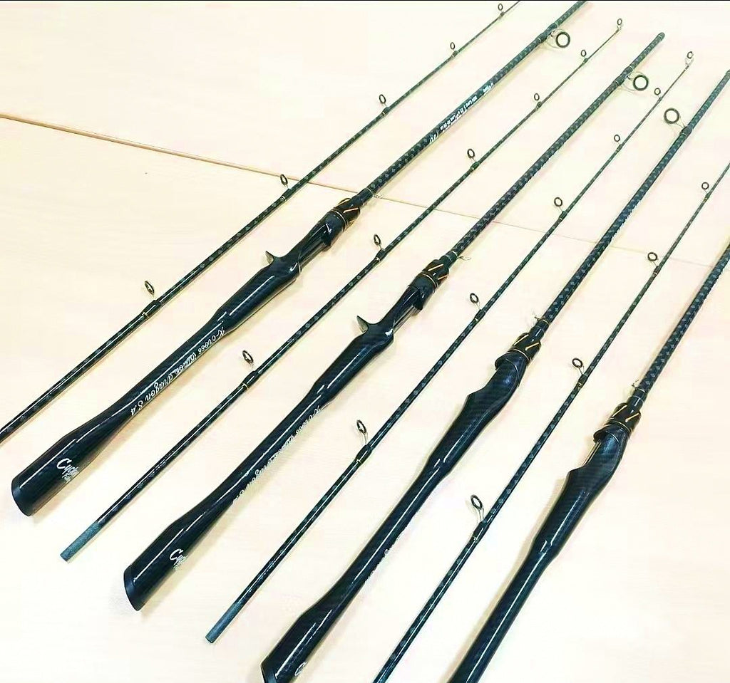 2-Piece Carbon Lure Rod, Pistol or Straight Grip, 5.4-7.9 ft – product photo