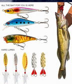 24-Piece Fishing Lure Kit, Minnow and Soft Bait Assortment – product photo