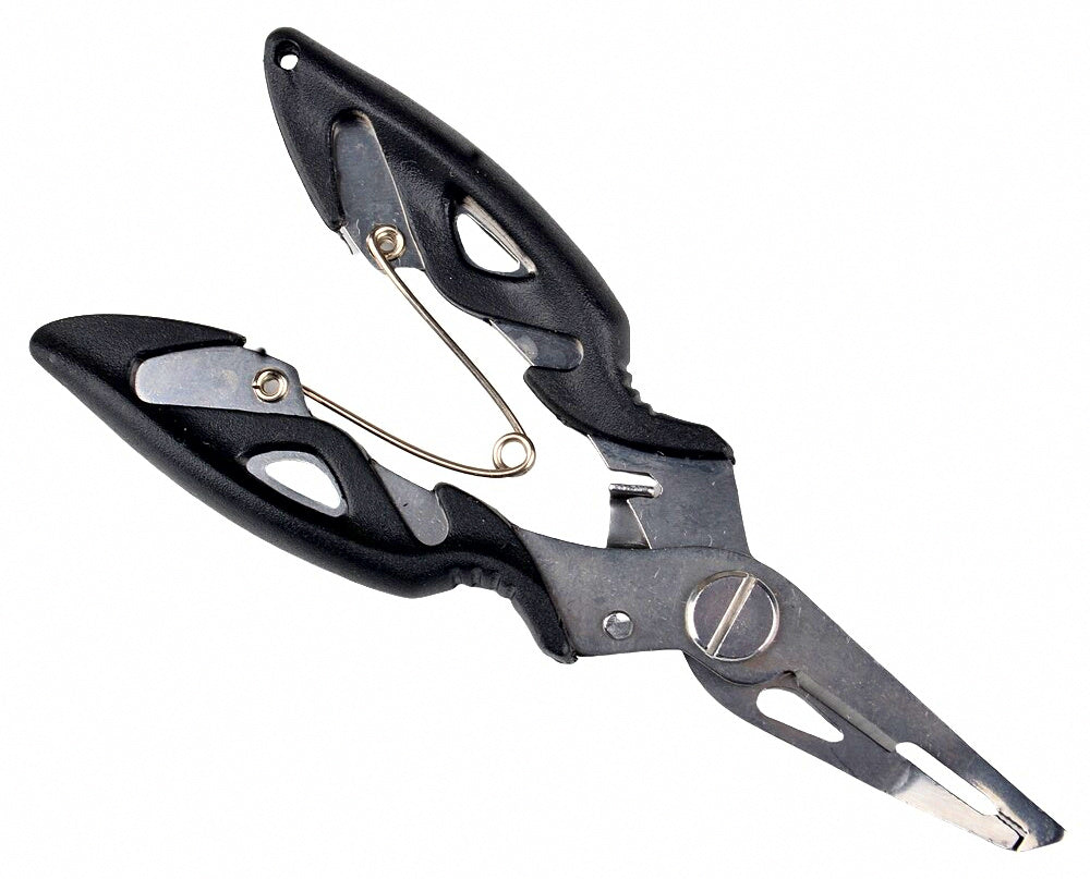 Stainless Steel Fishing Pliers with Braid Cutter, Split Ring – product photo