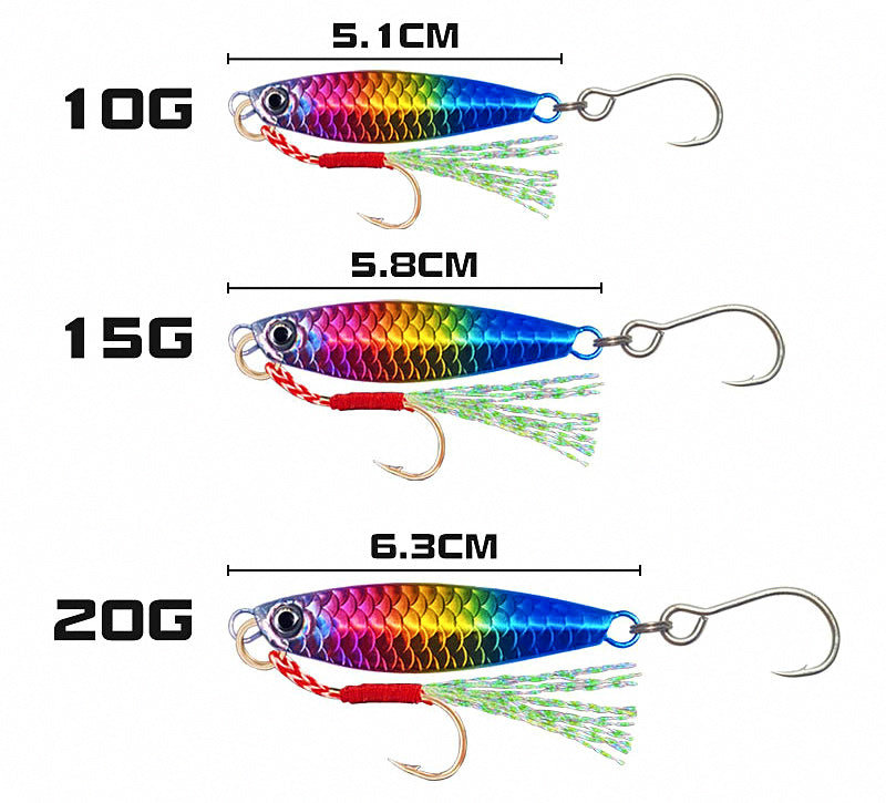 Casting Metal Jig, 7–30 g (0.25–1.06 oz), Blank or Single Hook – product photo