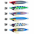 Slow Pitch Metal Jig, 40–200 g (1.4–7.1 oz), 6 Colors – product photo