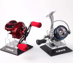 Transparent Reel Display Stand, Baitcasting or Spinning Reel – product photo