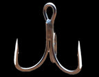 Barbed Stainless Steel Treble Hooks, 25-Pack, Size 16 to 4/0 – product photo