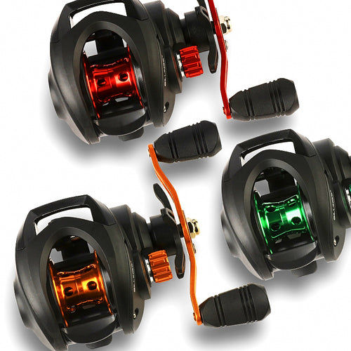 All-Metal Round Baitcasting Reel, Left or Right Hand