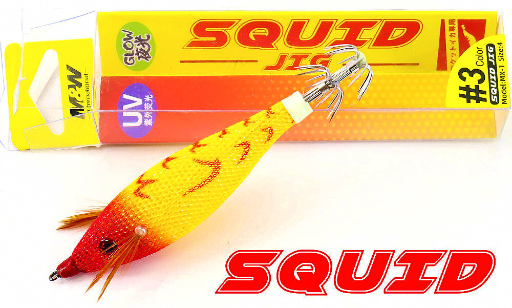 Glow Wood Shrimp Squid Jig, 9.9 cm (3.9 in), 10 g (0.35 oz) – product photo