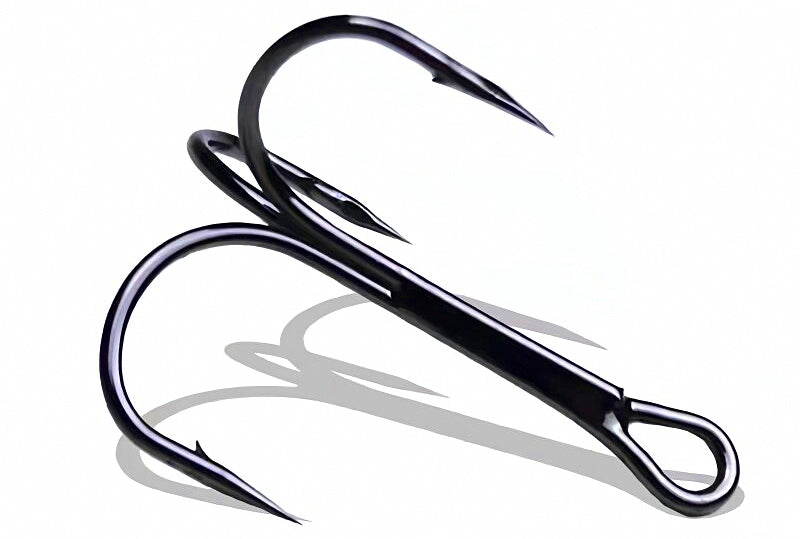 Reinforced Treble Hooks for Lures, Sizes 10 to 5/0 – product photo