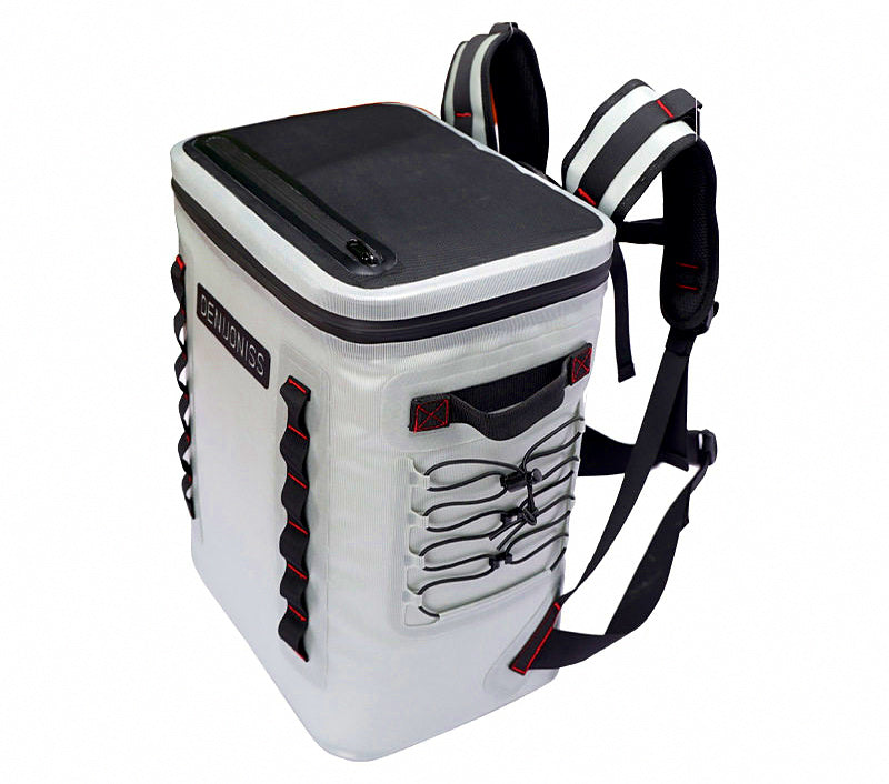 Insulated Cooler Backpack, Light Gray – product photo