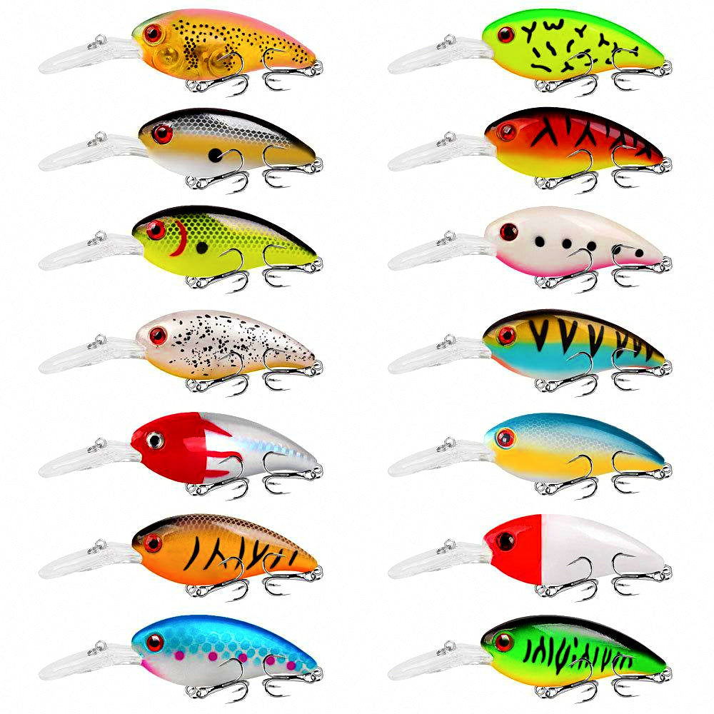 Long-Lip Floating Deep-Diving Lure, 10 cm (3.9 in), 14 g (0.5 oz)