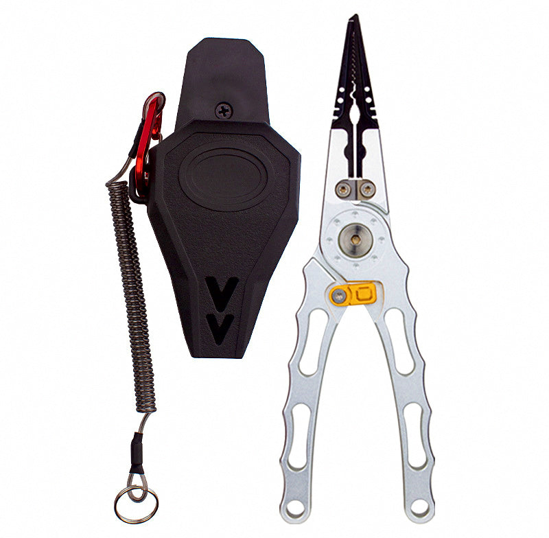 Aluminum Fish Gripper Pliers with Split Ring & Line Cutter – product photo