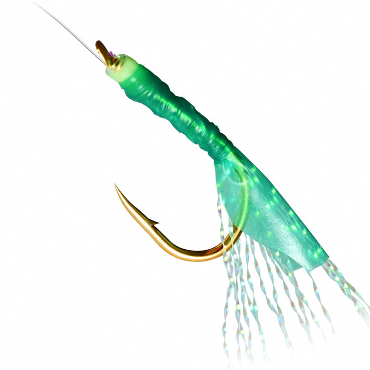 Sabiki Rig, 8-Hook Green Skin Bait Rig, 2 m (6.6 ft)