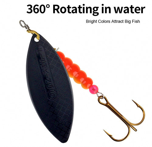Spinner Blade Spoon Lure with Treble Hook, Sizes #1–#5 – product photo