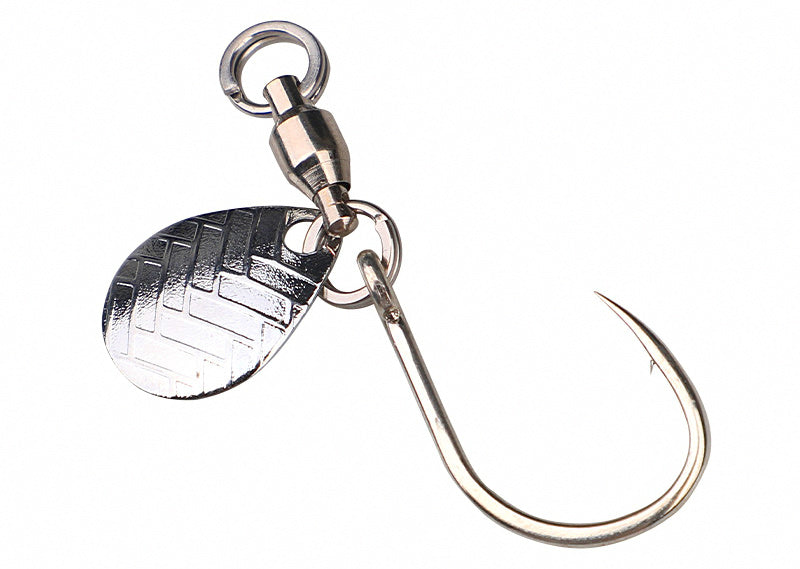 Swivel Spinner Blade Single Hook, Size 1/0, Barbed – product photo