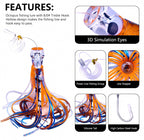Soft Octopus Trolling Lure, 15 & 22 cm, 65–100 g (2.3–3.5 oz) – product photo
