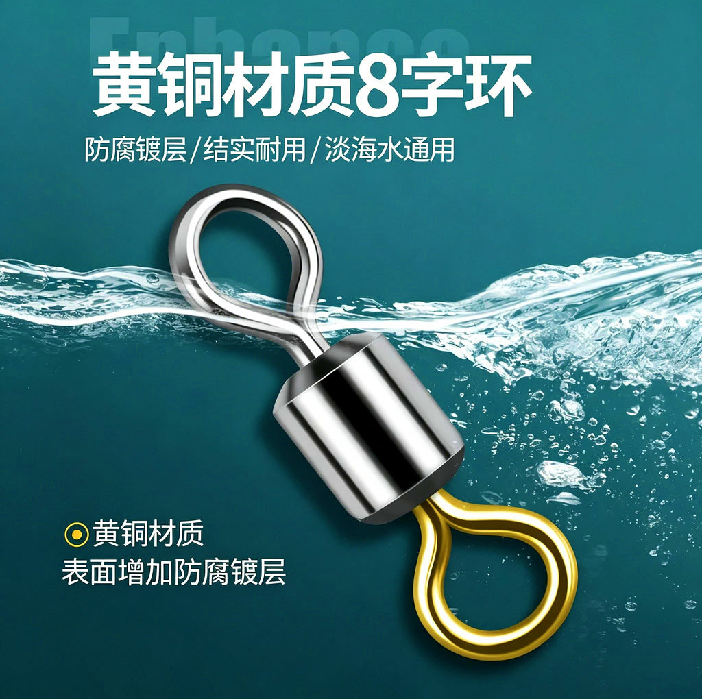Safety Pin Snap Swivels, Sizes 2–14, 50 or 100 Pack – product photo